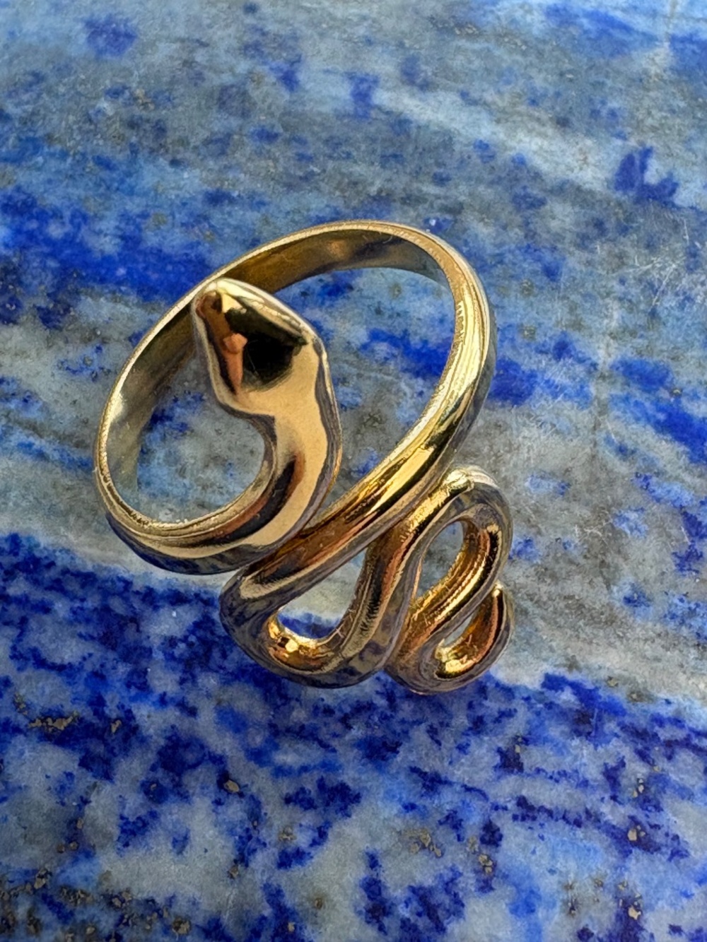 Goldtone Snake Ring by Plunder Design Private Label Size 7 - Picture 3 of 5